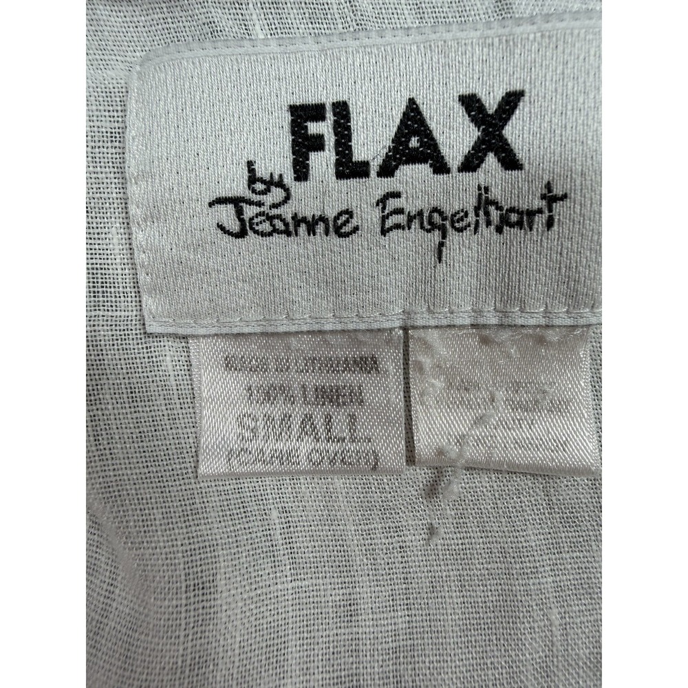 FLAX Jeanne Engelhart White Linen Cracker Jacket - Picture 7 of 8